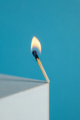 Conceptual Matchstick Figure on Fire generative ai