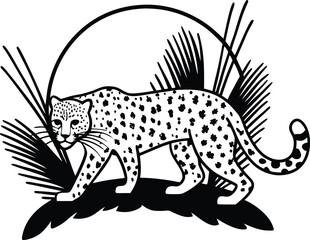 Leopard vector silhouette