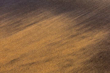 Sand ripples forming beautiful patterns on the shore of Lake Tahoe