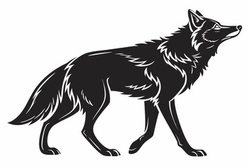 wolf sihouette black vector