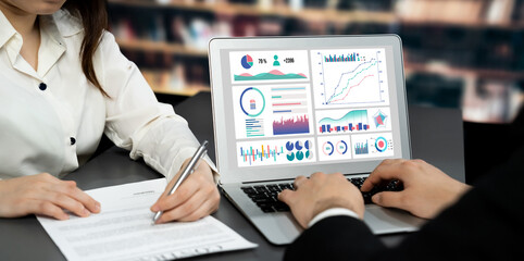 Business data dashboard provide brisk business intelligence analytic for marketing strategy planning