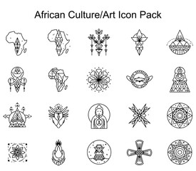 Obraz premium African Culture/Art Icon Pack