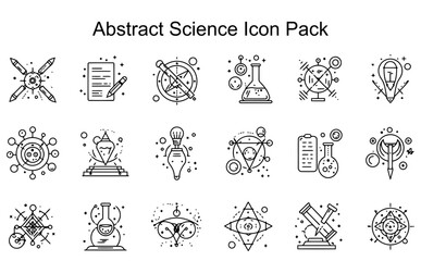 Obraz premium Abstract Science Icon Pack