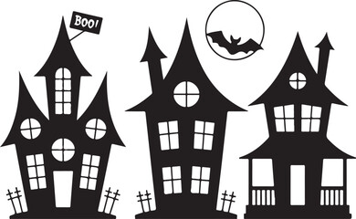 house, castle, building, vector, home, cartoon, town, illustration, architecture, city, icon, halloween, art, design, fairy, silhouette, old, medieval, urban, drawing, roof, set, night, tower, fantasy