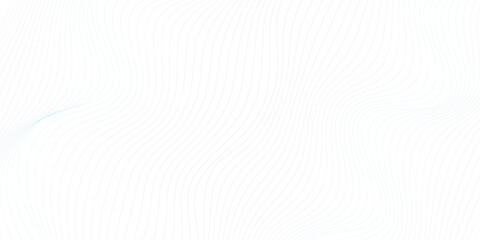 Abstract blue smooth wave on a white background. Dynamic sound wave. Design element. Vector illustration. 
