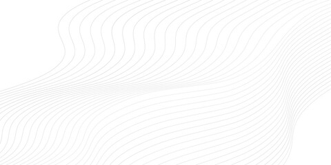 Abstract wave element for design. Digital frequency track equalizer. Stylized line art background. Vector illustration. Wave with lines created using blend tool. Curved wavy line, smooth stripe.