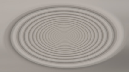 Obraz premium Infinite Ripple: A seamless, textured surface warps into an abstract tunnel, drawing the viewer into an endless perspective with monochrome circles.