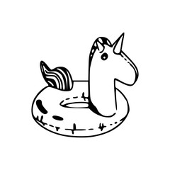 unicorn pool float - summer fun inflatable ring