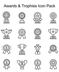 Awards & Trophies Icon Set