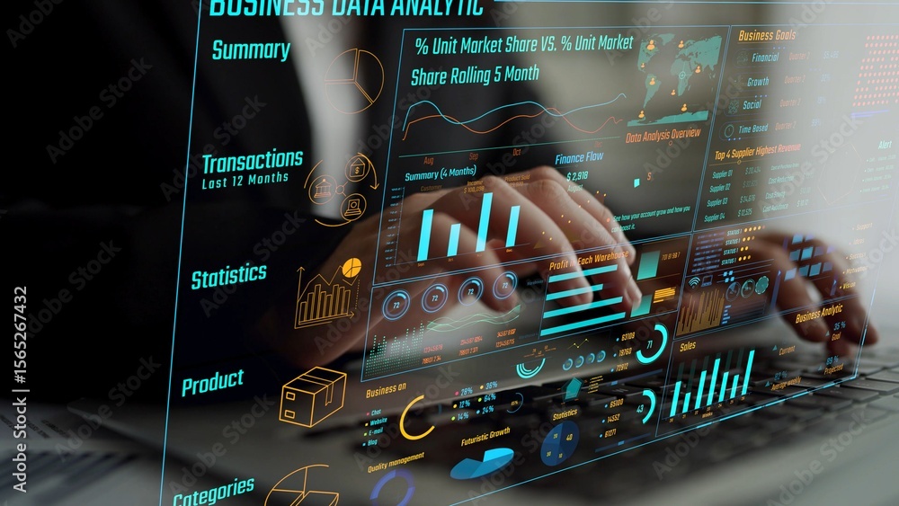 Poster data analytics and big data strategy for real-time analytics, predictive data modeling, business int