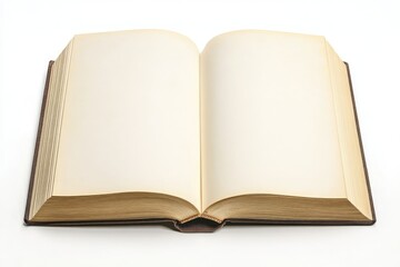 Pixel Perfect Image of Open Blank Book White Background