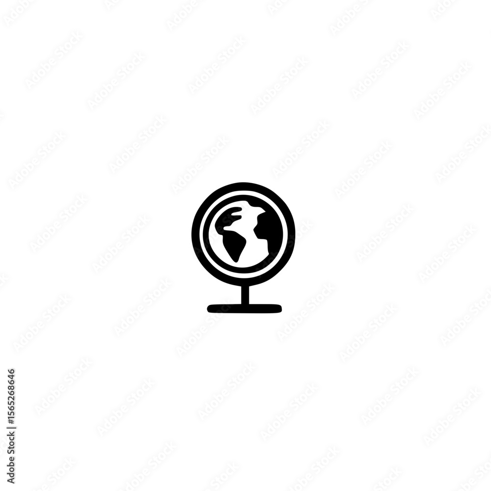 Aufkleber globe icon vector representing global connection international communication and world network