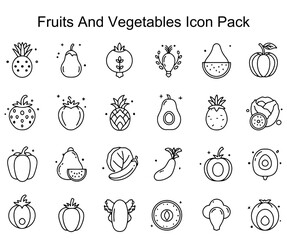 Fruits And Vegetables Icon Pack