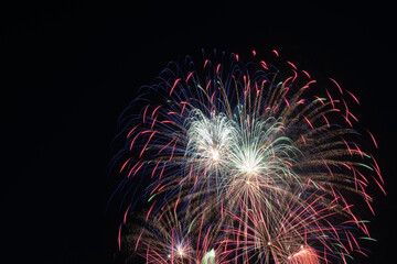 fireworks in the night sky