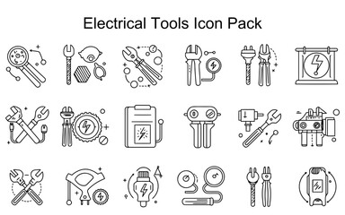 Fototapeta premium Electrical Tools Icon Pack