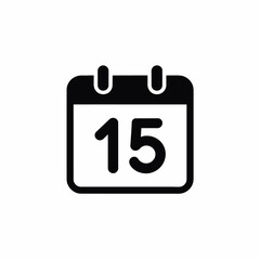 Calendar icon showing the date fifteen