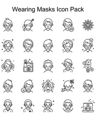Masked People Icons � Situational Line Art