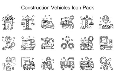Construction Vehicles Icon Pack