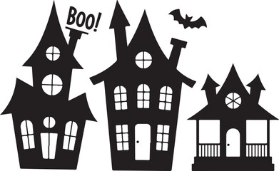 house, castle, building, vector, home, cartoon, town, illustration, architecture, city, icon, halloween, art, design, fairy, silhouette, old, medieval, urban, drawing, roof, set, night, tower, fantasy