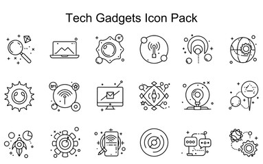 Fototapeta premium Tech Gadgets Icon Pack