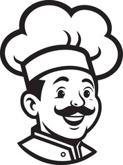 chef face vector design for restaurant. restaurant element vector line  art illustrator