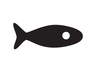 Fototapeta premium Vector isolated one single simple fish colorless black symbol icon logo infographics on a white background simple minimal graphic element