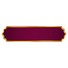 Luxury burgundy banner with golden trim