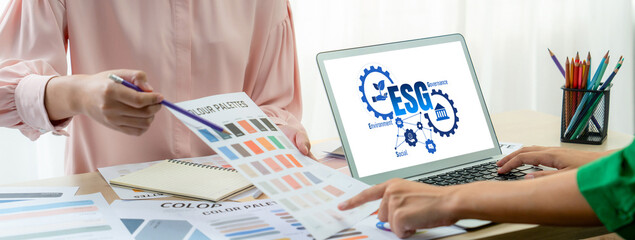 ESG environmental social governance policy for brisk business to set a standard to achieve high ESG...