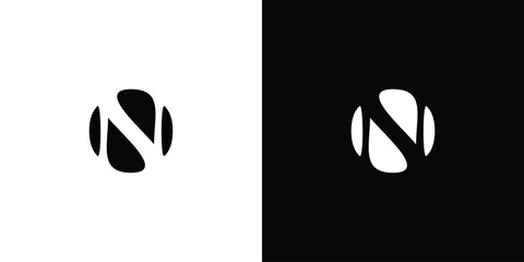 modern and unique letter N initials logo design