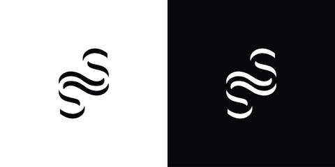 modern and unique letter SS initials logo design