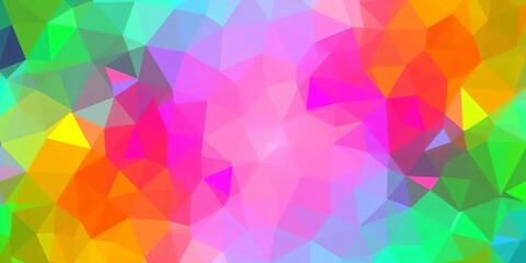 Fototapeta premium Prismatic polygonal background, vibrant hues, sharp angles, geometric design, light, shape