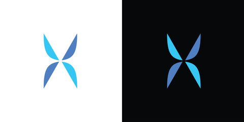 modern and unique letter X initials logo design