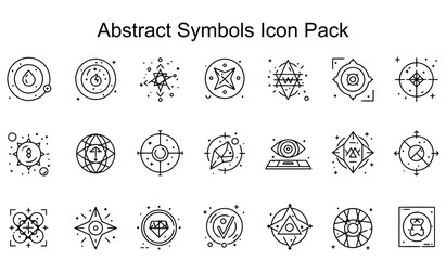 Abstract Geometric Symbols Icon Pack