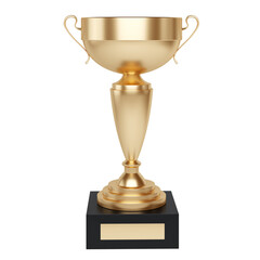 gold cup isolated on white background