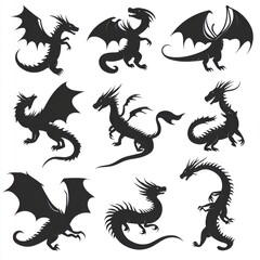 Dragon Silhouette Set