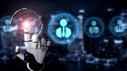 Digital recruitment and online hiring, virtual headhunting, smart recruitment platforms, talent...