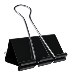 black paper clip isolated