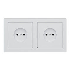 electrical outlet isolated on white