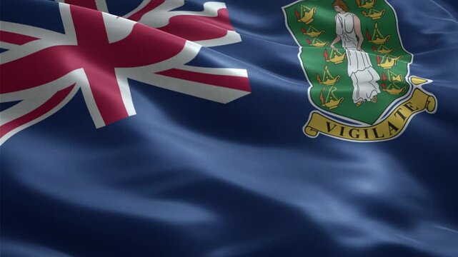 Waving Flag of the British Virgin Islands