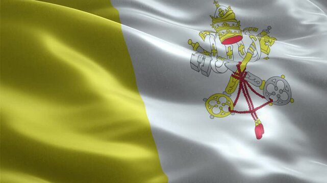 Waving Flag of Vatican City