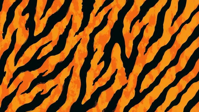 Tiger striped pattern in bold orange and black colors  