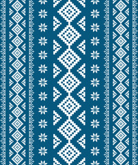 Abstract blue ethnic art .Seamless pattern in tribal,folk embroidery,and Native American style.
Aztec geometric art ornament print.Design for carpet,cover.Wallpaper,wrapping,fabric,clothing.