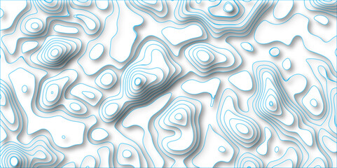 Abstract gradient colorful papercut background with wave.3d paper cut out background texture design. geometric map relief texture with curved layers and shadow. Realistic papercut decoration textured 