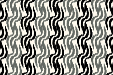 seamless with wavy shapes.Modern stylish texture. Geometric striped ornament.wavy background. Ikat ethnic tribal, Ethnic Ikat abstract background art. llustration for fabric,clothing