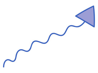曲線矢印のシンプル素材