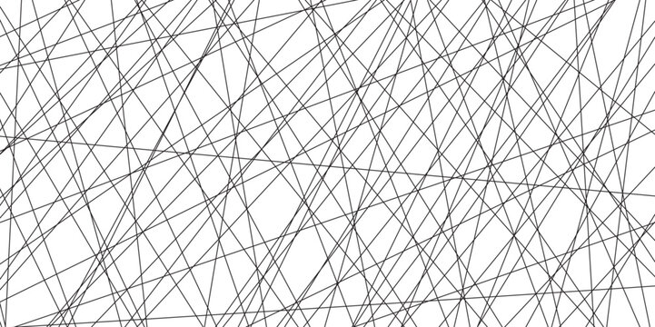 Abstract background with lines Vector abstract futuristic digital landscape with lines. Geometric lines pattern transparent background. Black and white abstract random chaotic liens .