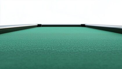 Close-Up View Of Green Billiard Cloth Shows Detailed Texture And Quality. Perfect For Enhancing Your Game Room Decor. Rich Color And Durability.