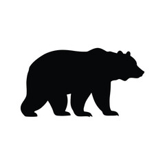 Fototapeta premium Black bear silhouette walking bear wild animal nature graphic vector illustration wildlife icon printable design bear clipart forest animal