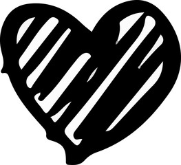 Heart cute doodle scribble hand drawing element
