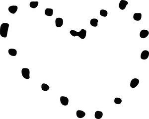 Fototapeta premium Heart cute doodle scribble hand drawing element
